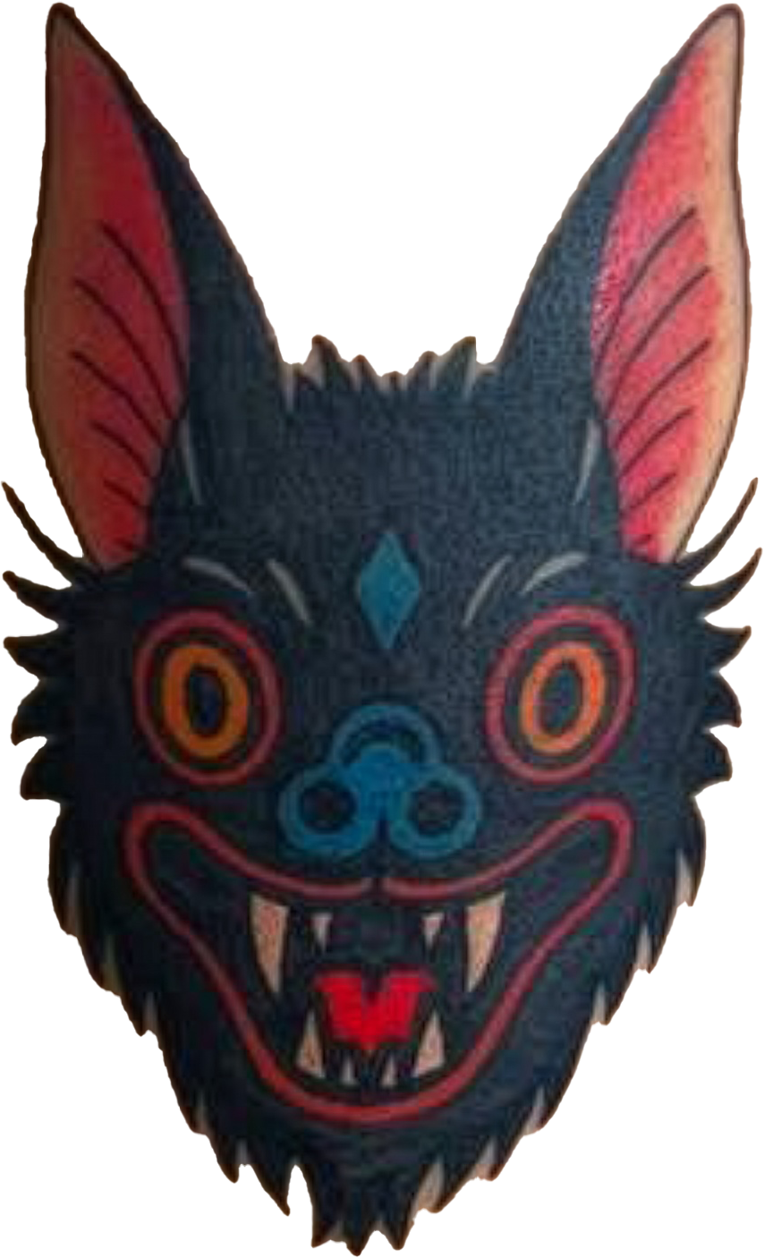Vintage Halloween Bat Face