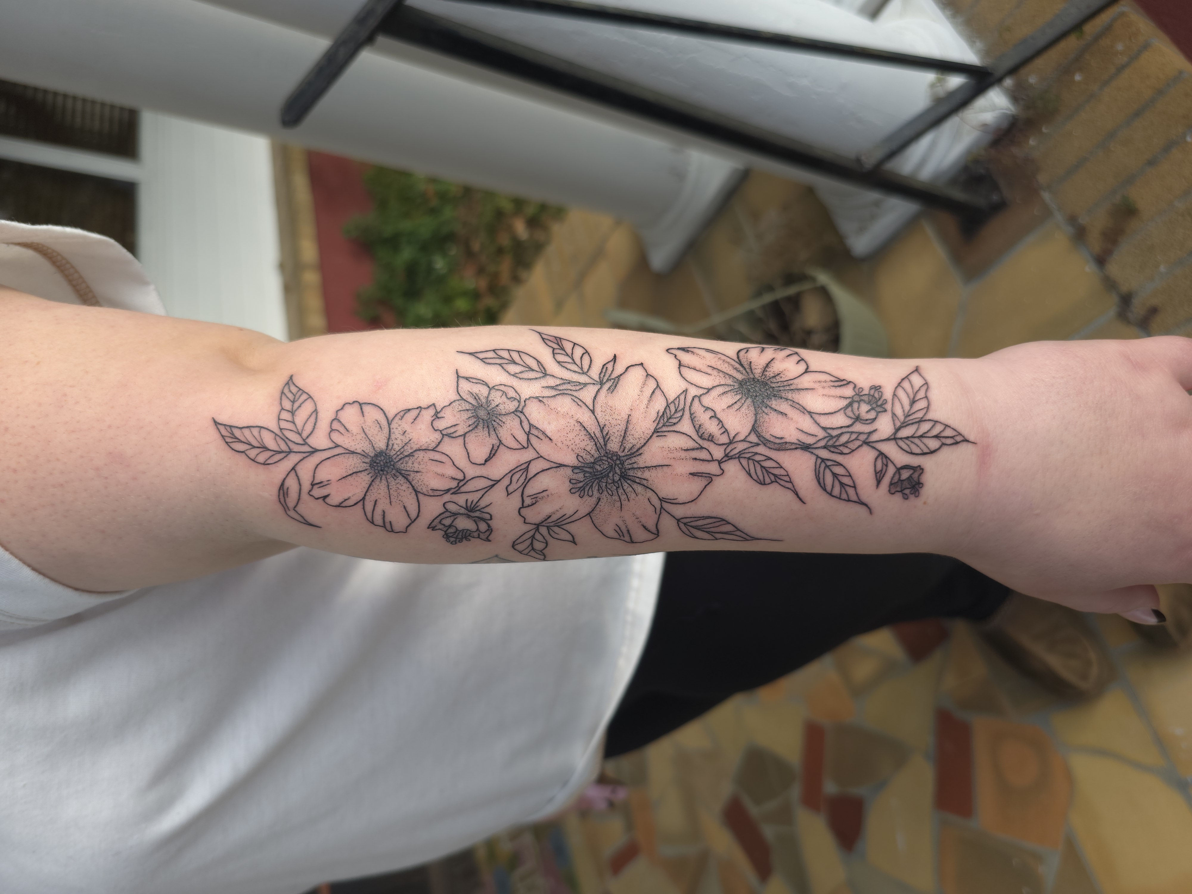 Vertical Floral Branch