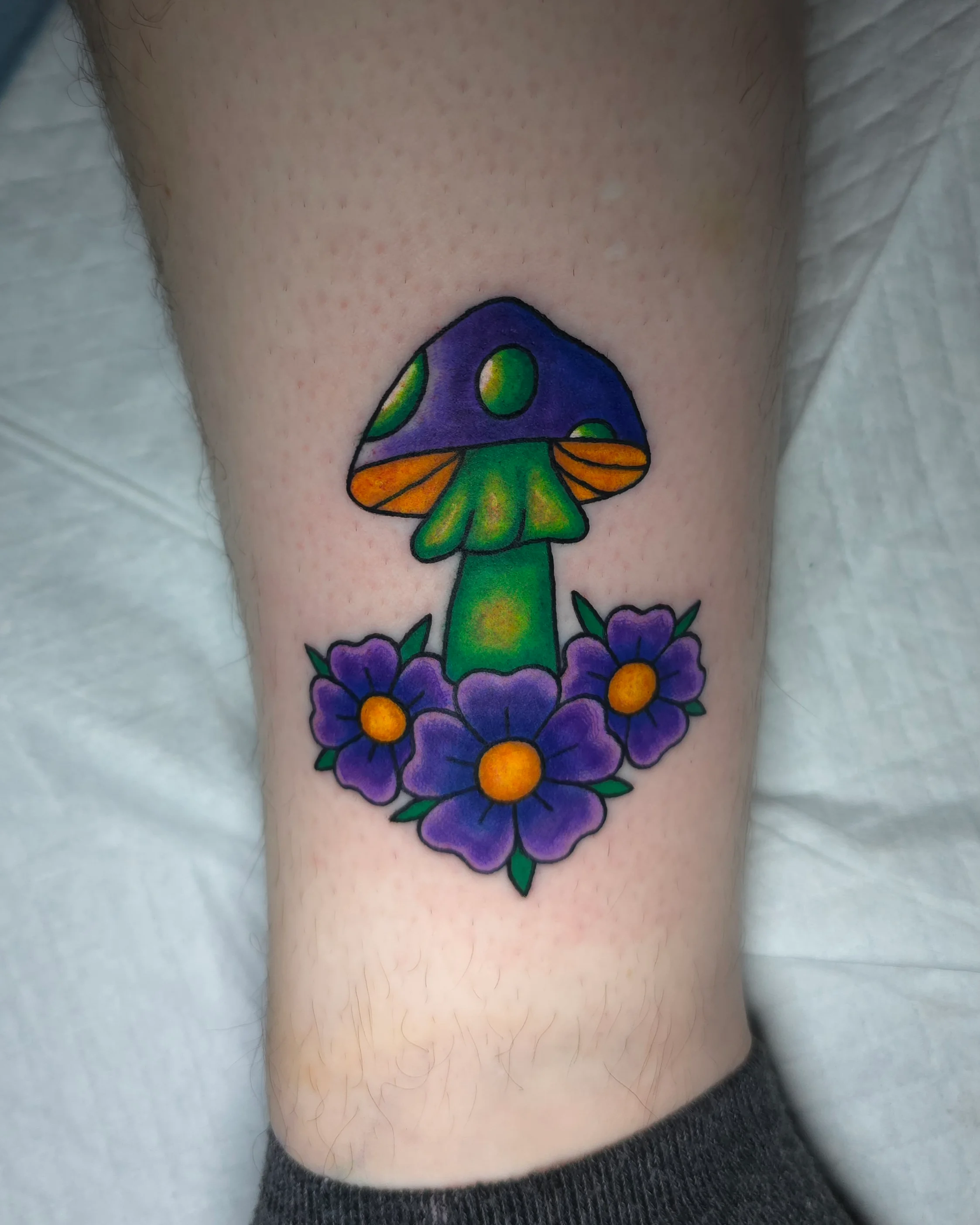 Mushroom & Flowers
